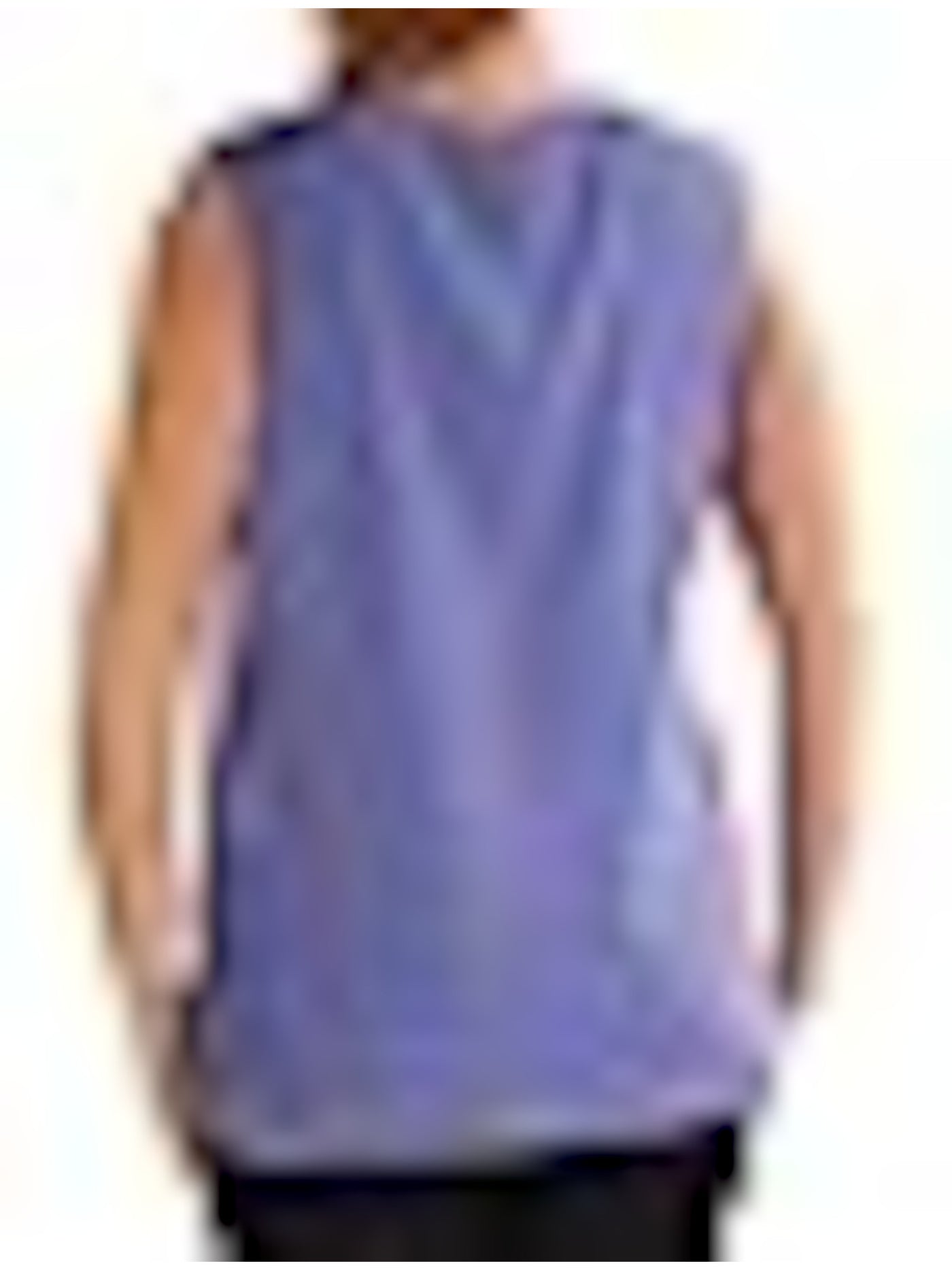 ANNE KLEIN Womens Purple Sleeveless Jewel Neck Cocktail Top 0