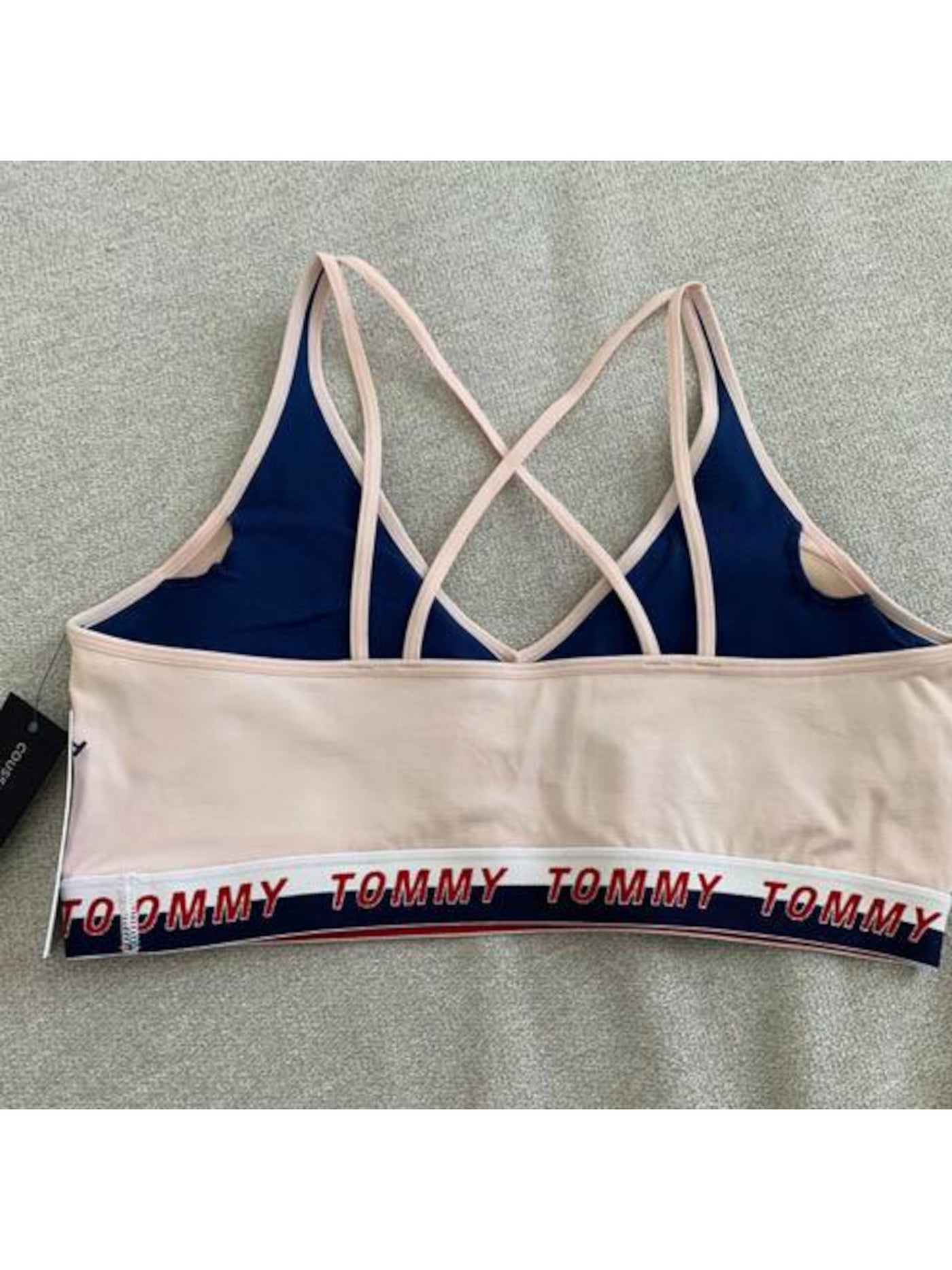 TOMMY HILFIGER SPORT Intimates Pink Low Impact Seamless Removable Cups Sports Bra S