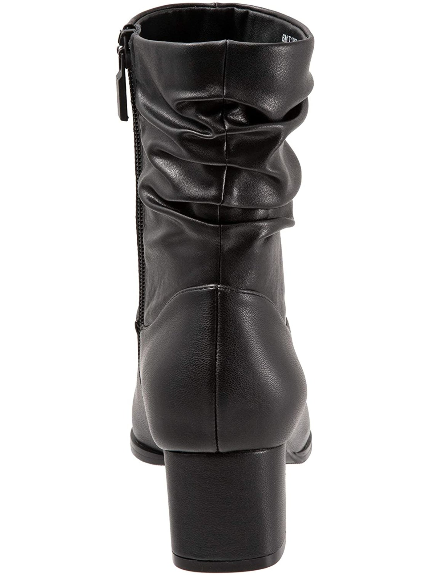 TROTTERS Womens Black Disinfectant Lining Comfort Krista Almond Toe Block Heel Zip-Up Slouch Boot 10 W