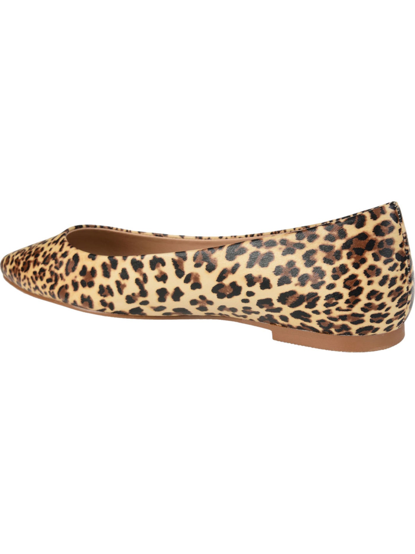 JOURNEE COLLECTION Womens Brown Leopard Print Comfort Moana Pointed Toe Slip On Ballet Flats 6.5 M