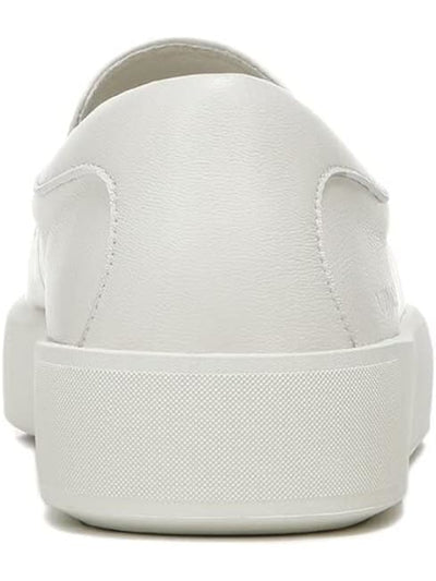 VINCE. Womens White Goring 1" Platform Removable Insole Cushioned Ginelle Round Toe Wedge Slip On Leather Sneakers Shoes 5 M