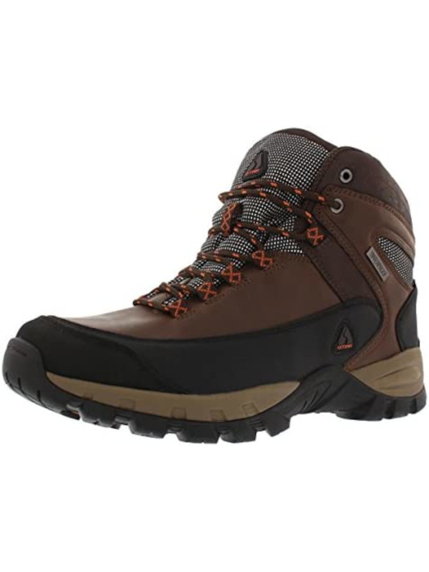 OTAH Mens Brown Removable Insole Comfort Forestier Round Toe Lace-Up Leather Hiking Boots 10