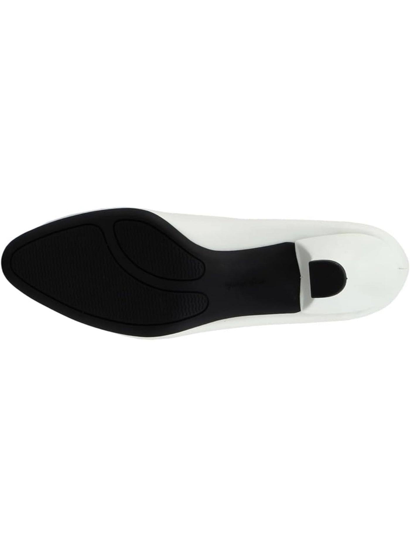 EASY STREET Womens White Cushioned Fabulous Round Toe Block Heel Slip On Pumps Shoes M