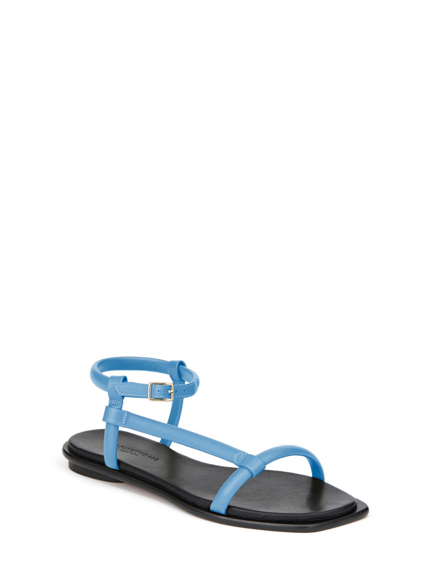 LAFAYETTE 148 NEW YORK Womens Blue Adjustable Ankle Strap Round Toe Buckle Leather Sandals Shoes 38