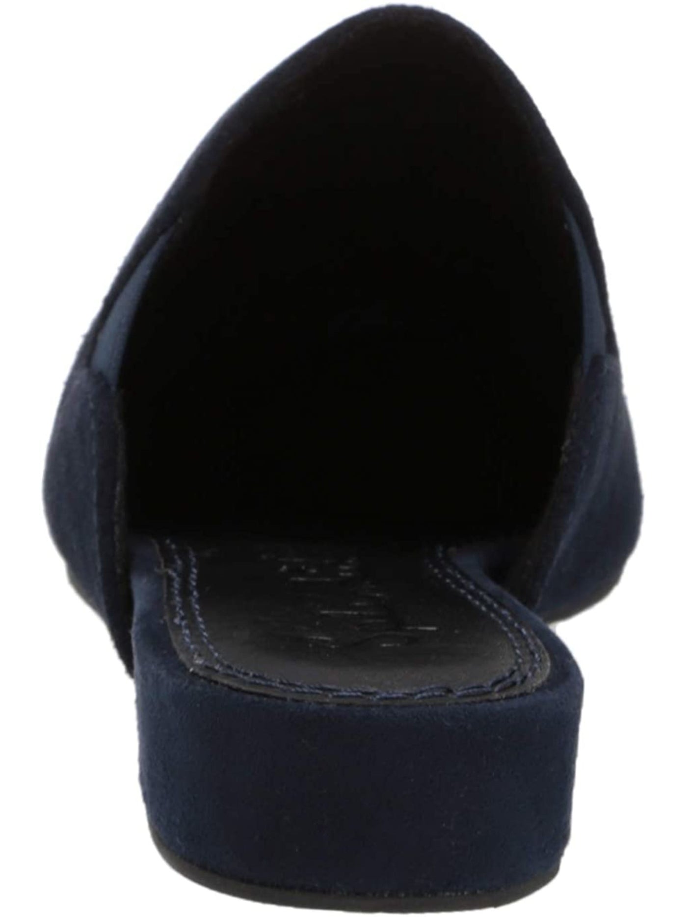 SPLENDID Womens Navy Goring Comfort Lorne Round Toe Wedge Slip On Leather Mules 6 M