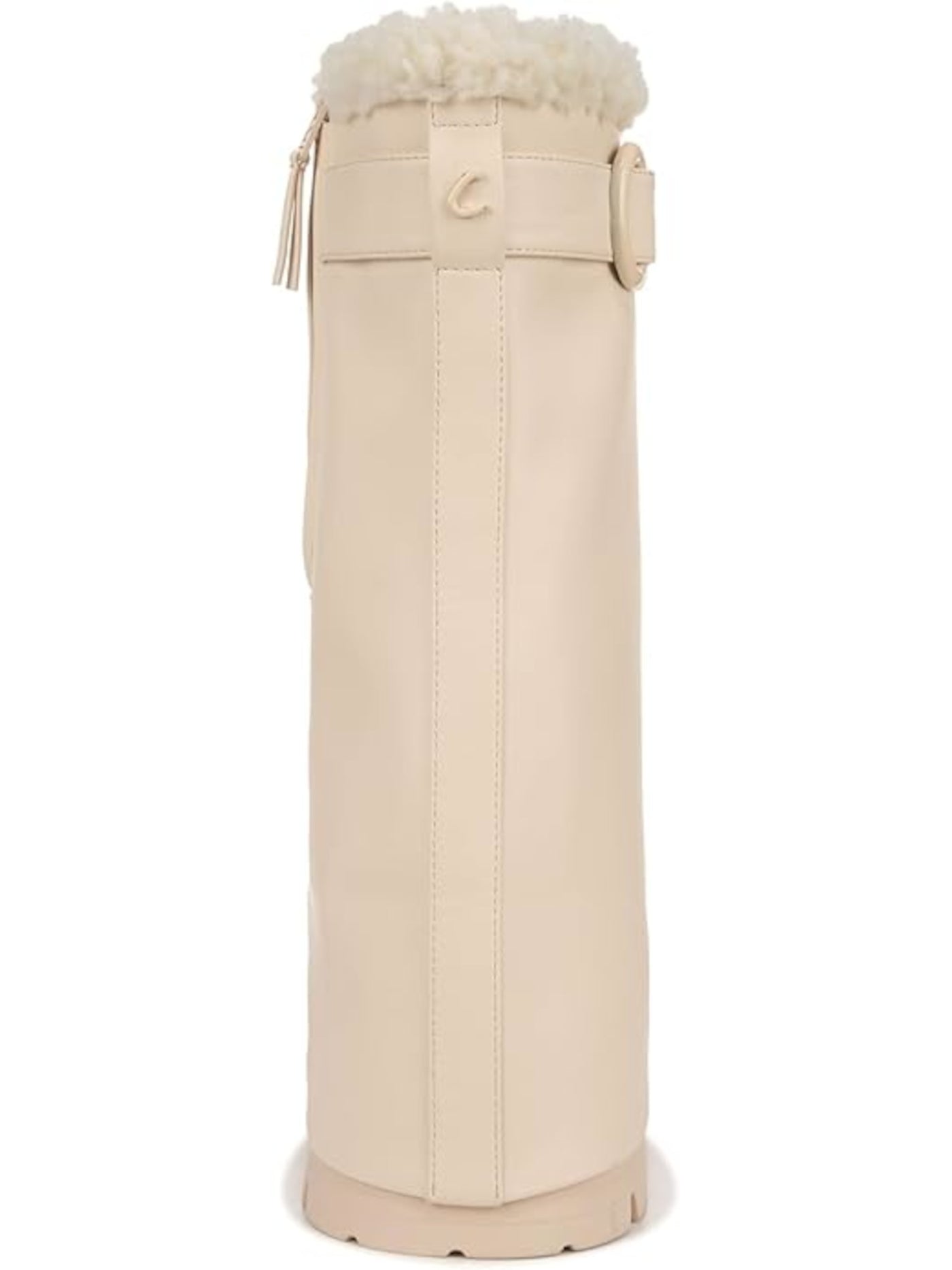 CIRCUS BY SAM EDELMAN Womens Beige 2" Platform Buckled Strap Cuffed Lug Sole Padded Noa Round Toe Block Heel Zip-Up Winter Boots 6.5 M