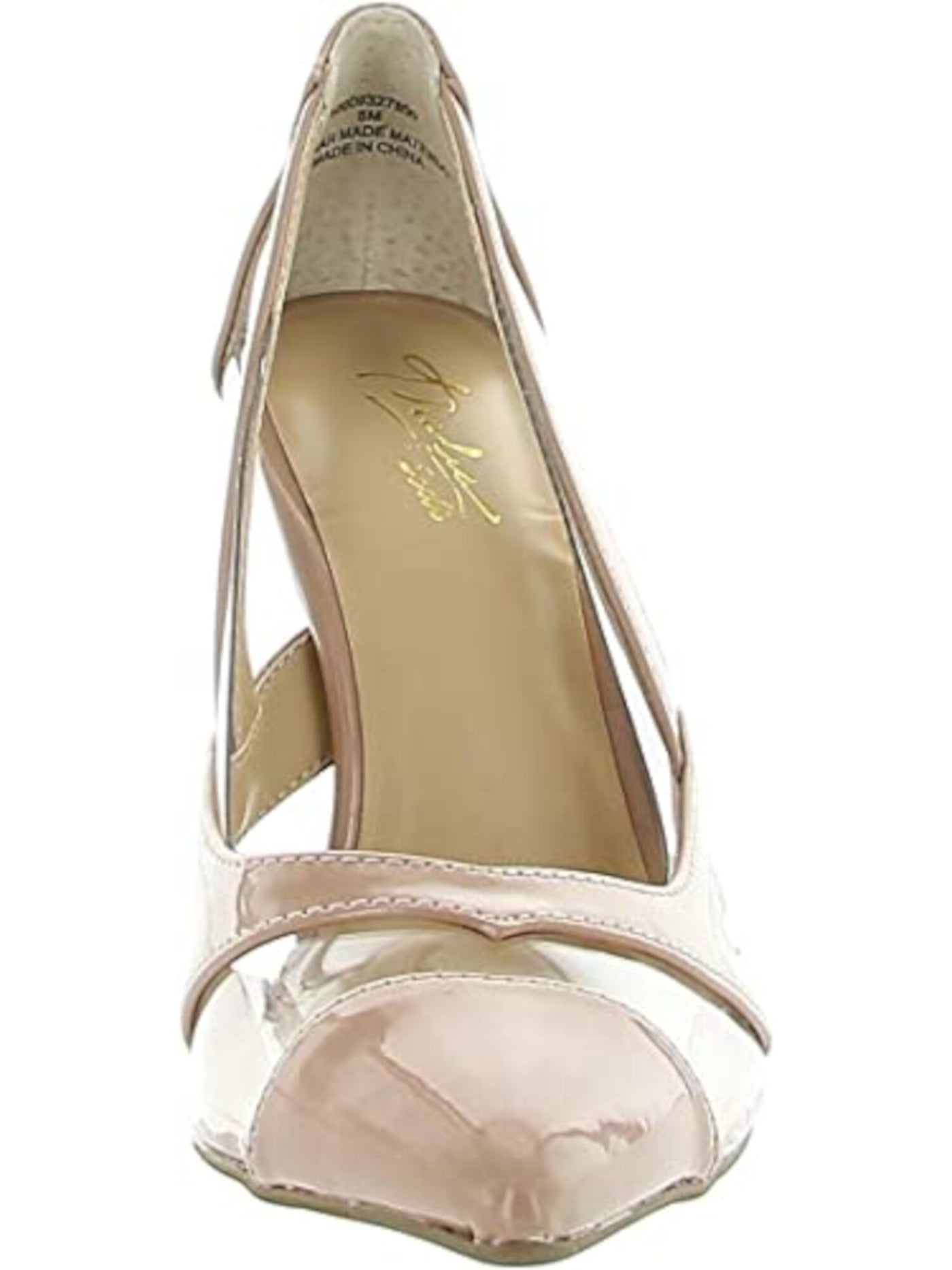 THALIA SODI Womens Beige Translucent Panel Cutouts Padded Nessy Pointed Toe Stiletto Slip On Pumps Shoes 9 M