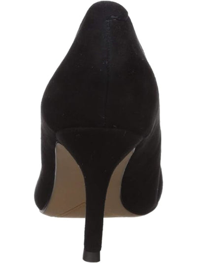 FRANCO SARTO Womens Black Cushioned Comfort Bellini Pointed Toe Stiletto Slip On Leather Pumps 9.5 M