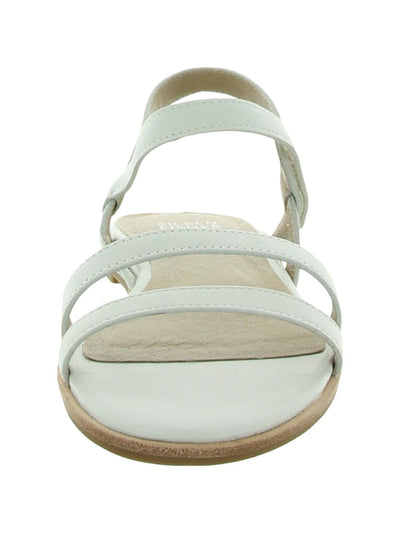 EILEEN FISHER Womens Chalk White Padded Strappy Adjustable Strap Cahill Round Toe Leather Sandals 9 M