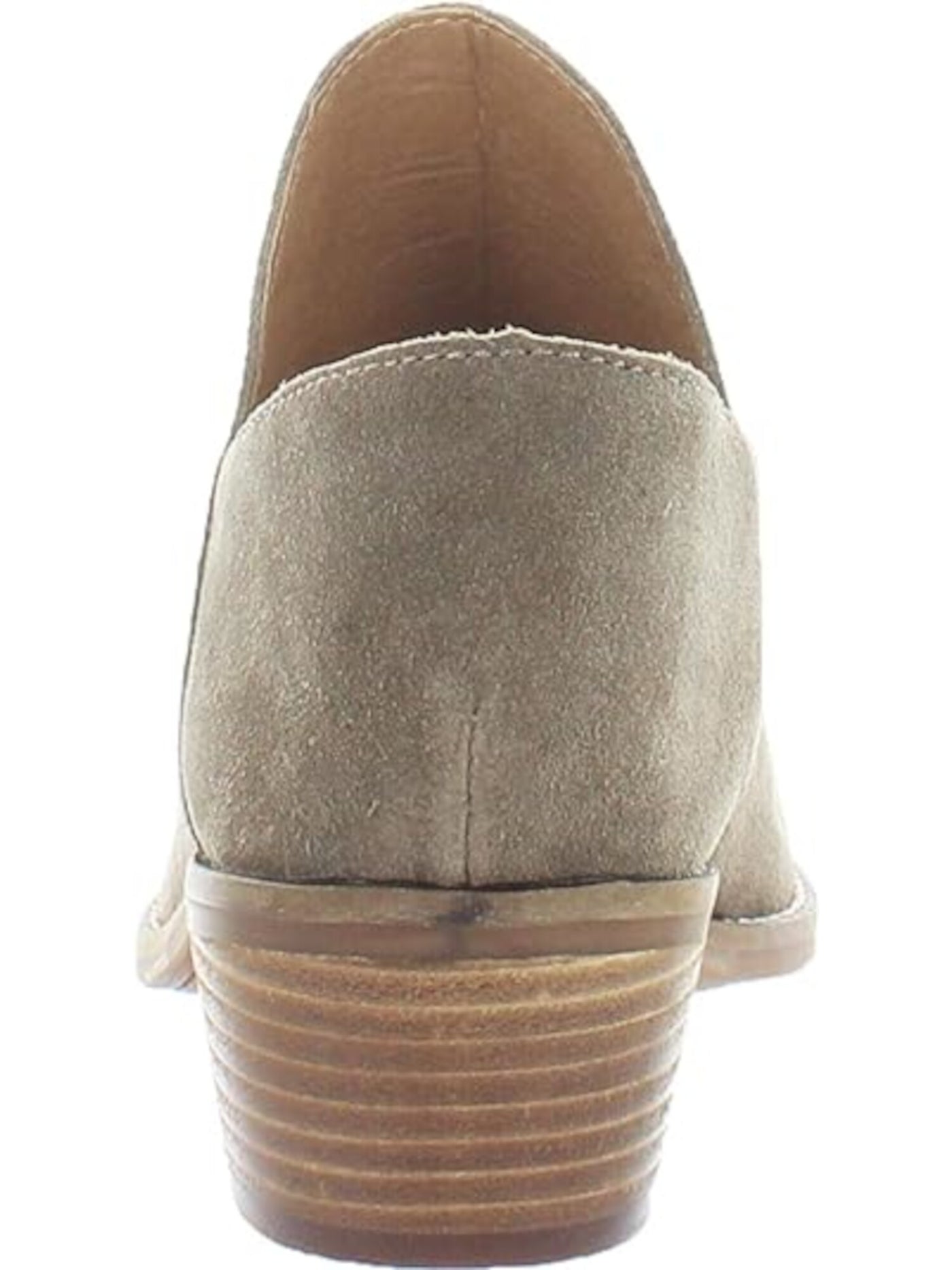 LUCKY BRAND Womens Beige Western Inspiration Comfort Fausst Almond Toe Block Heel Slip On Leather Booties 8.5 M