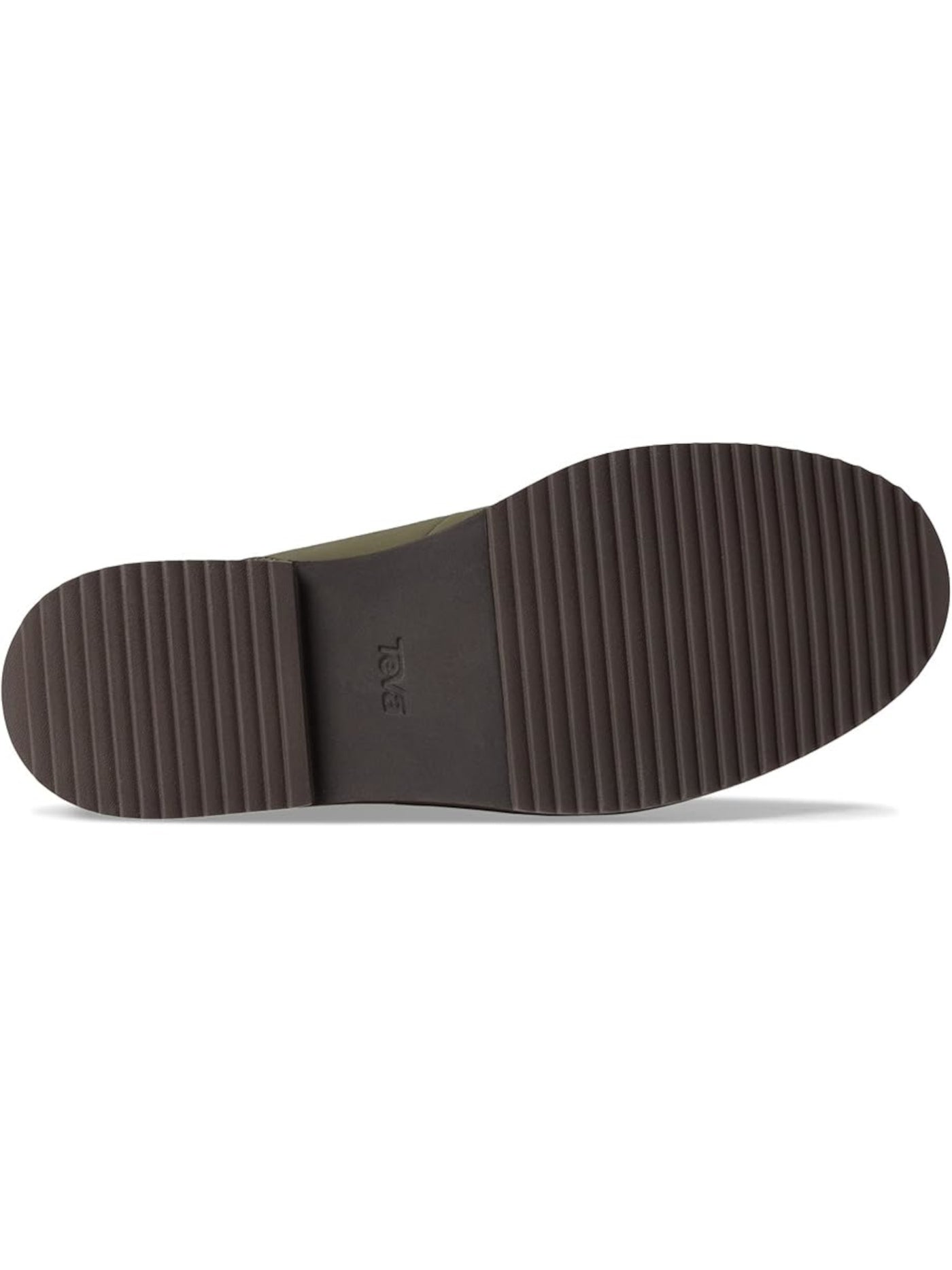 TEVA Womens Green 1" Platform Lug Sole Heel Pull-Tab Arch Support Cushioned Midform Round Toe Block Heel Lace-Up Booties