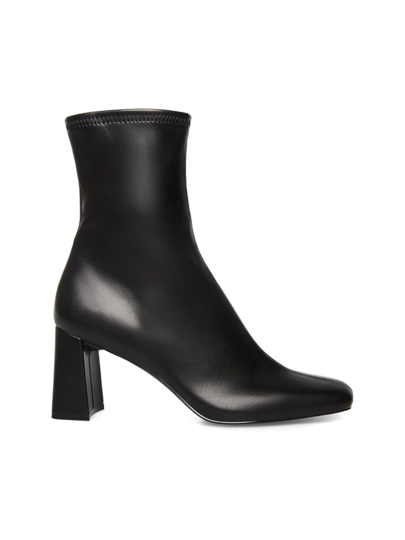 STEVE MADDEN Womens Black Seamed Front Padded Stretch Harli Square Toe Sculpted Heel Zip-Up Dress Booties 10 M
