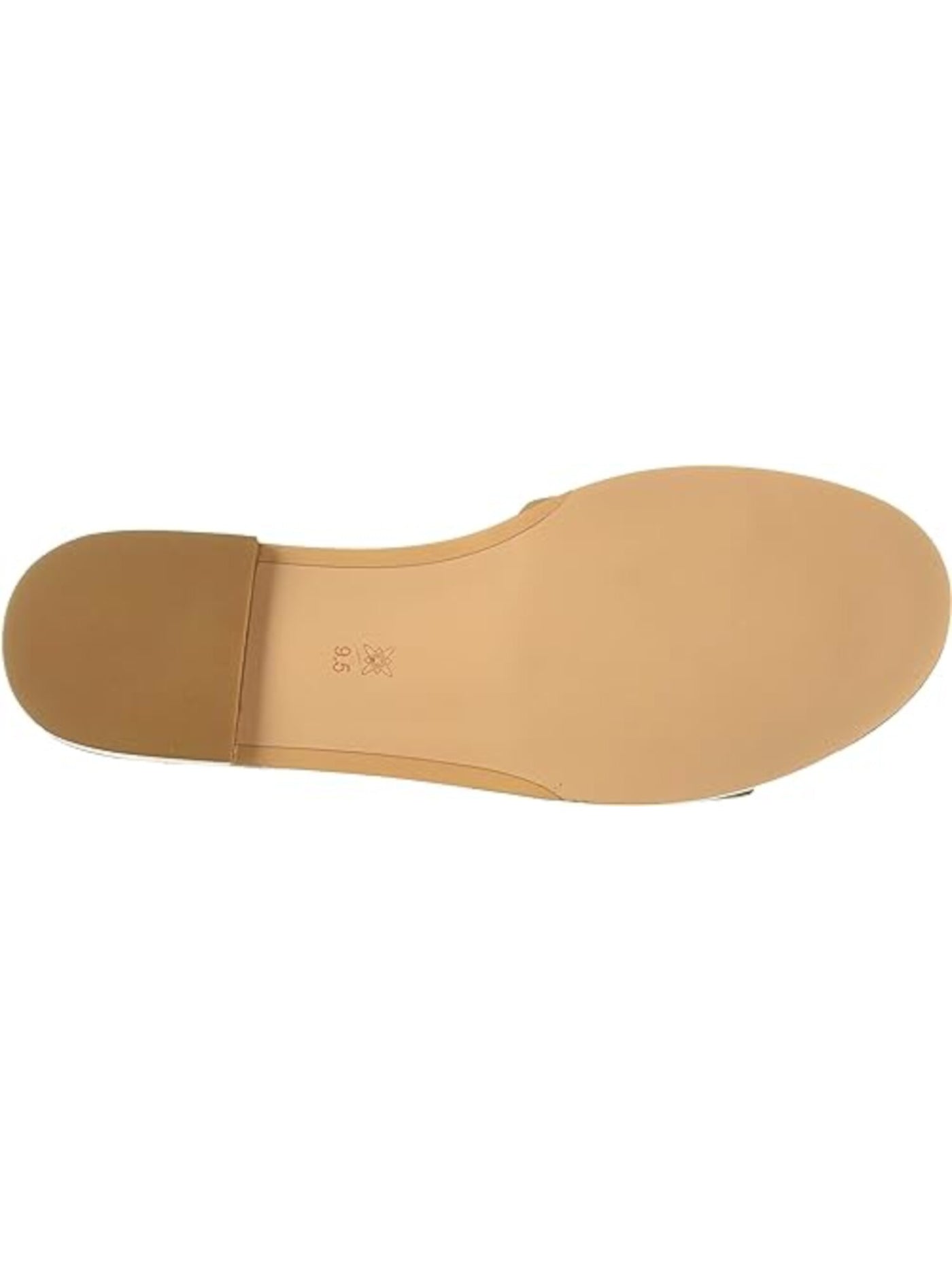 BCBGENERATION Womens Beige Metallic Chain Detailing Zahara Round Toe Slip On Slide Sandals 7.5 B