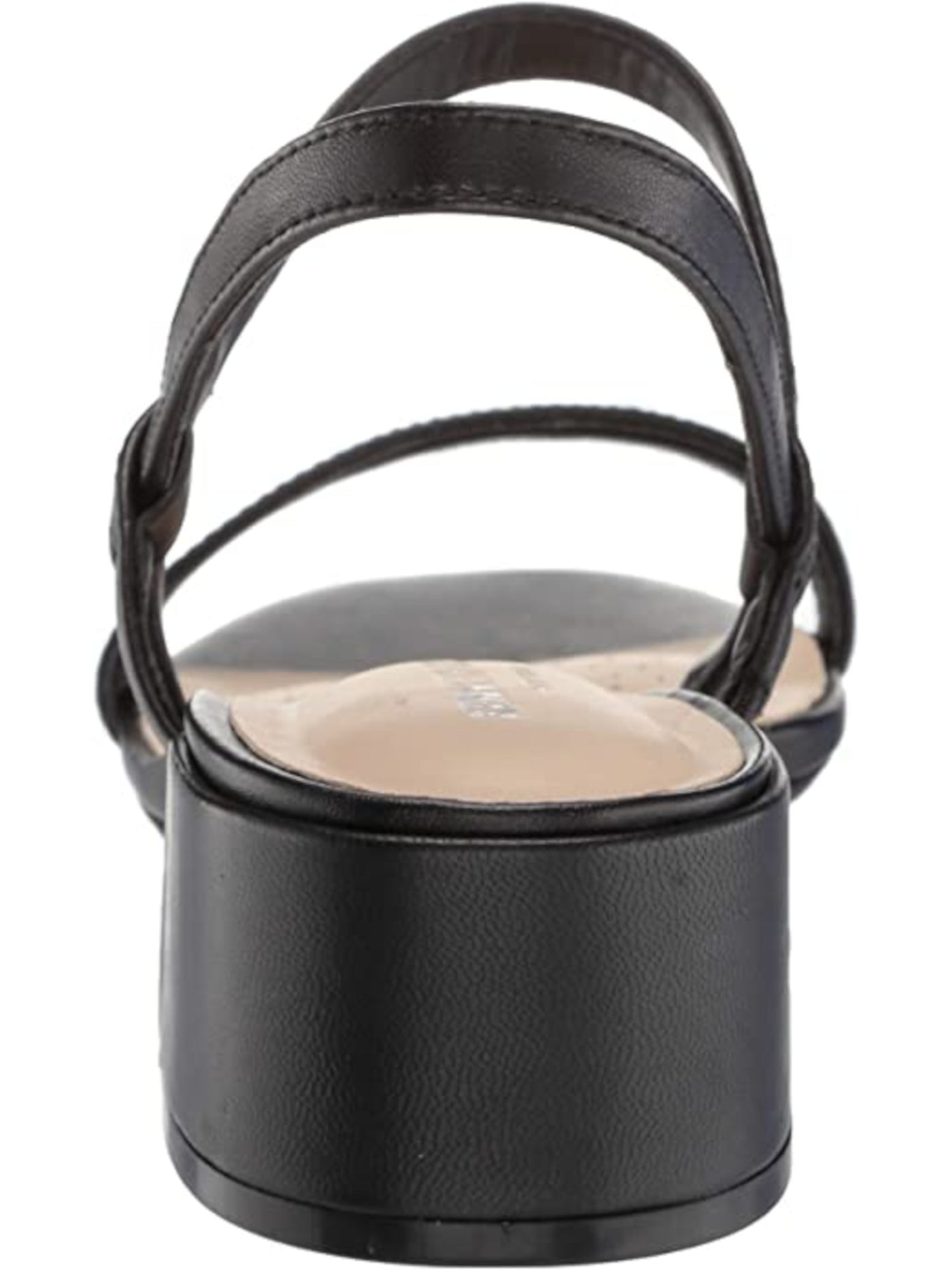 KENNETH COLE NEW YORK Womens Black Comfort Maisie Square Toe Block Heel Slip On Leather Slingback Sandal 6 M