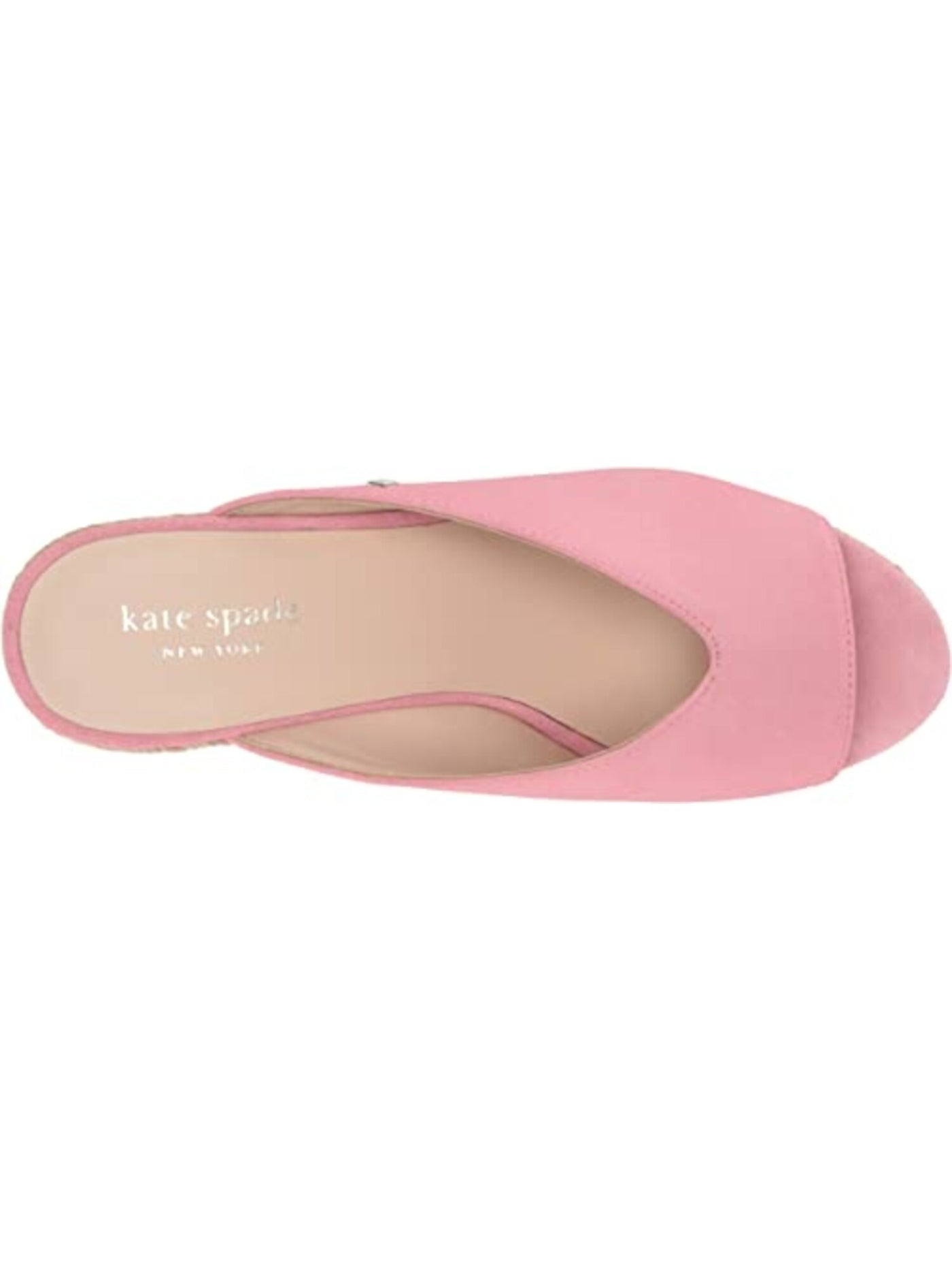 KATE SPADE NEW YORK Womens Pink 1" Platform V-Notch Cutout Thea Round Toe Wedge Slip On Espadrille Shoes 11 M