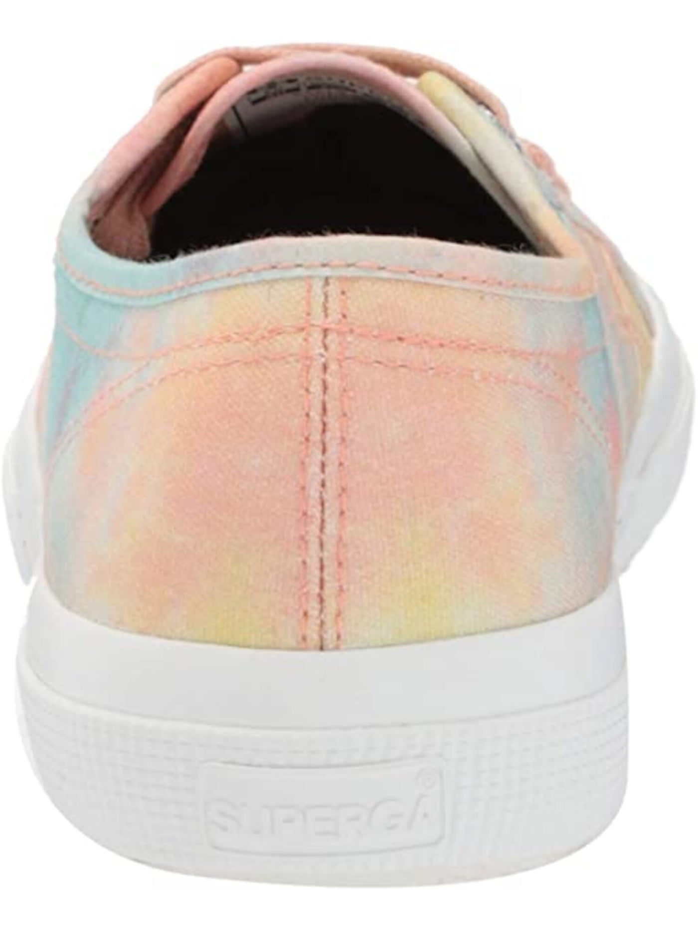 SUPERGA Womens Orange Tie Dye Traction Metal Eyelets Cushioned Logo Fantasy Cotu Round Toe Lace-Up Athletic Sneakers Shoes 39.5