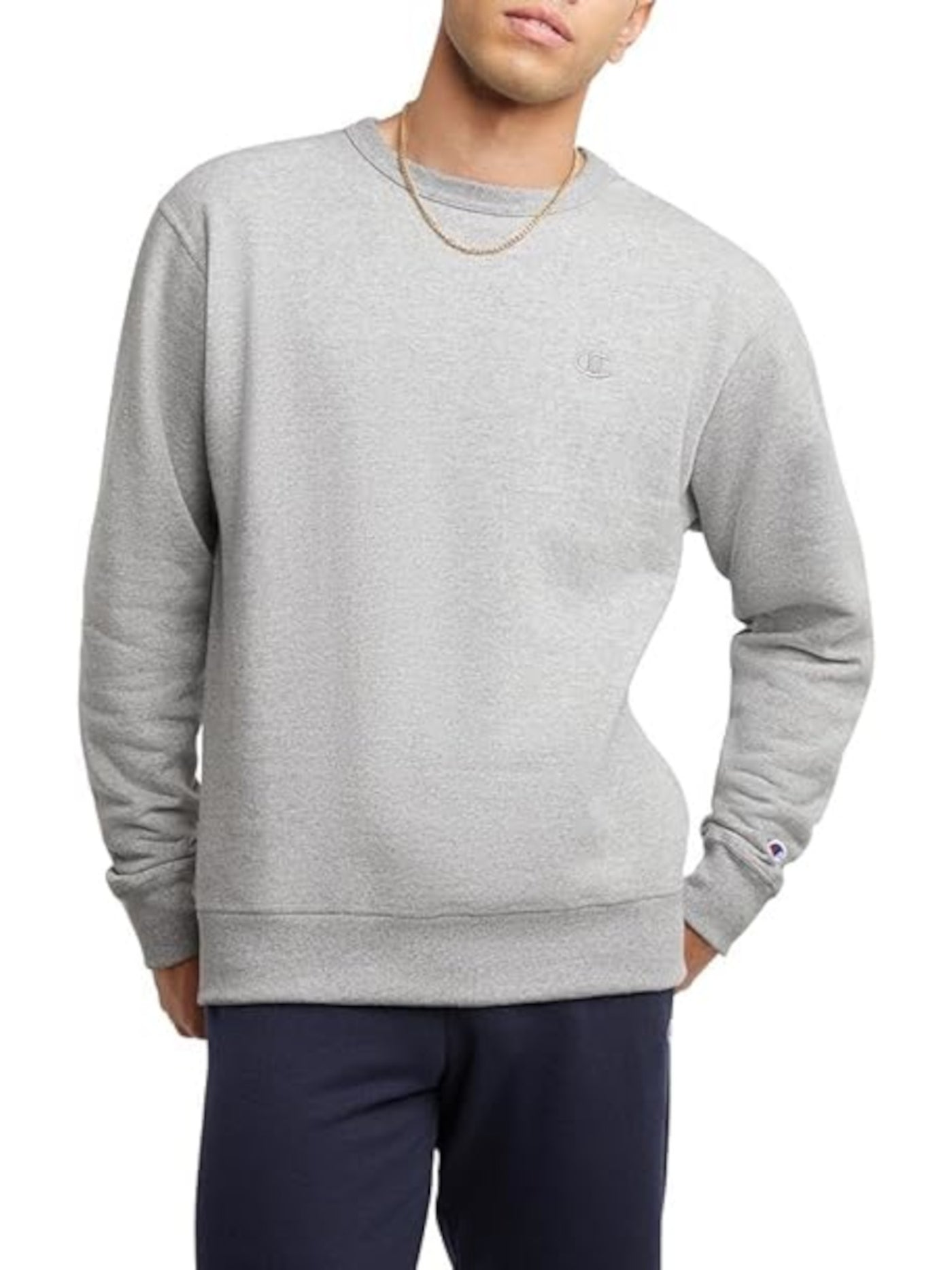 CHAMPION Mens Gray Long Sleeve Crew Neck Classic Fit Sweatshirt 2X