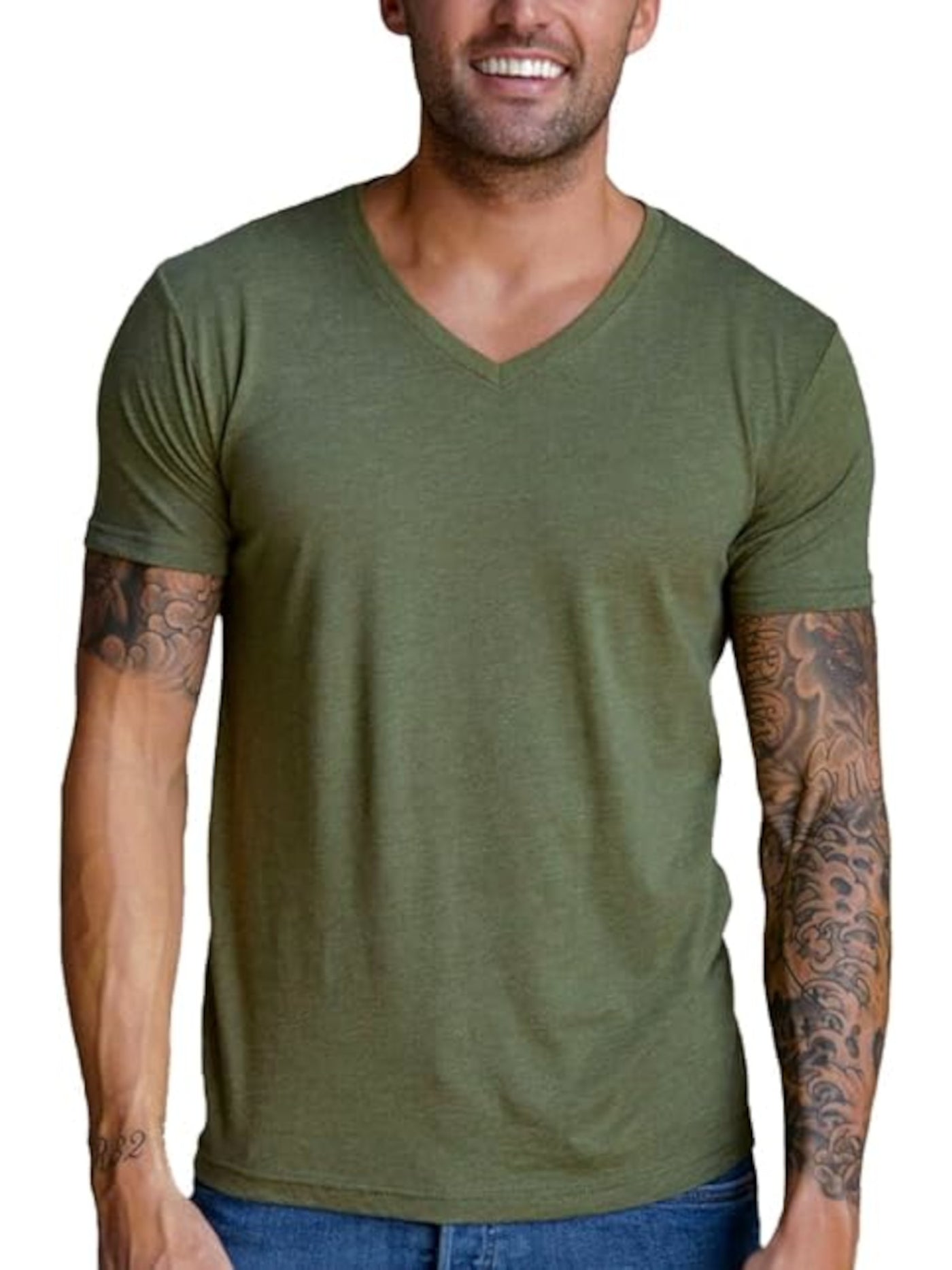 INC Mens Green Short Sleeve Classic Fit Knit T-Shirt S