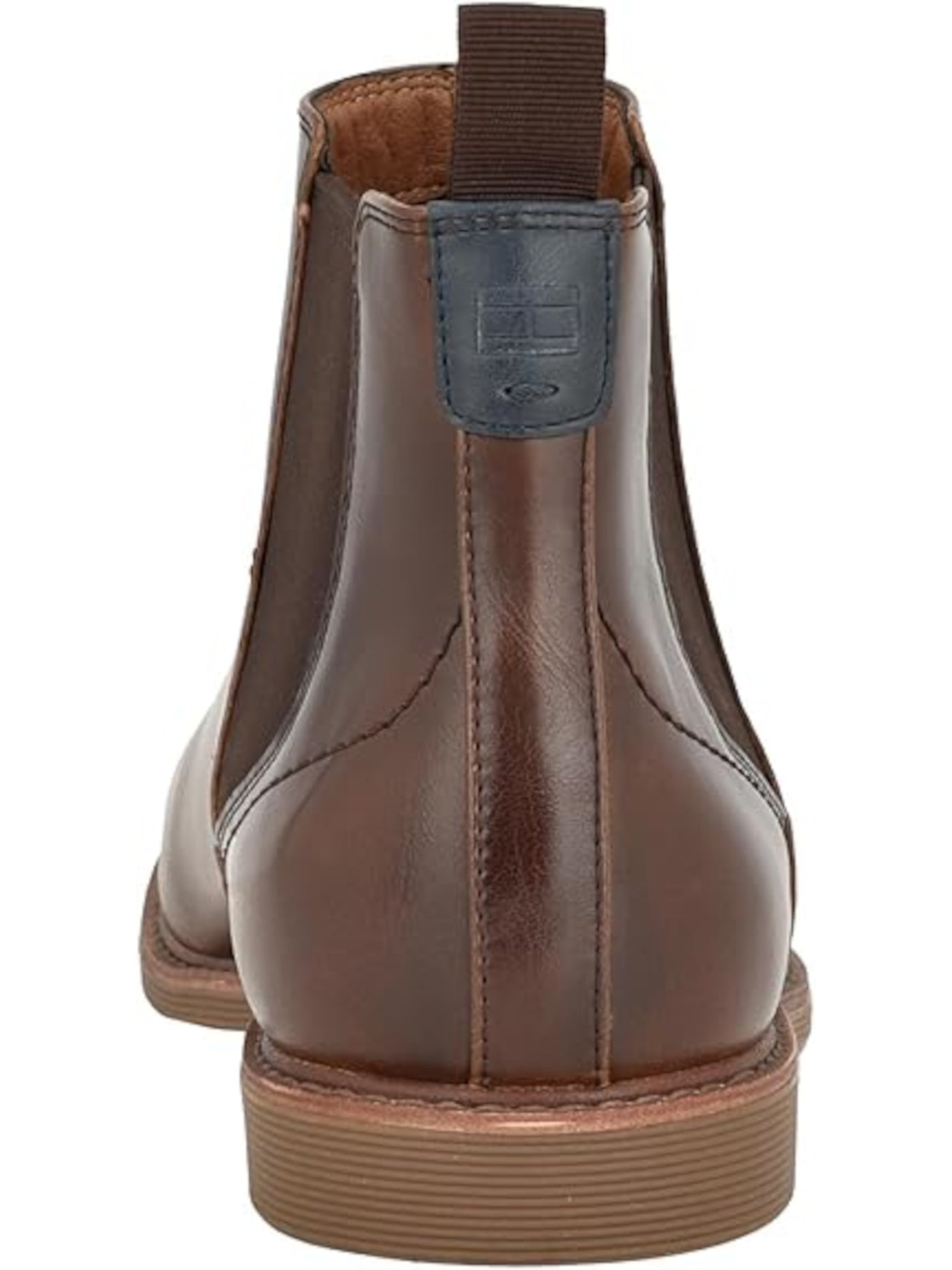 TOMMY HILFIGER Mens Brown Heel Pull-Tab Goring Padded Risten Round Toe Dress Chelsea 10.5