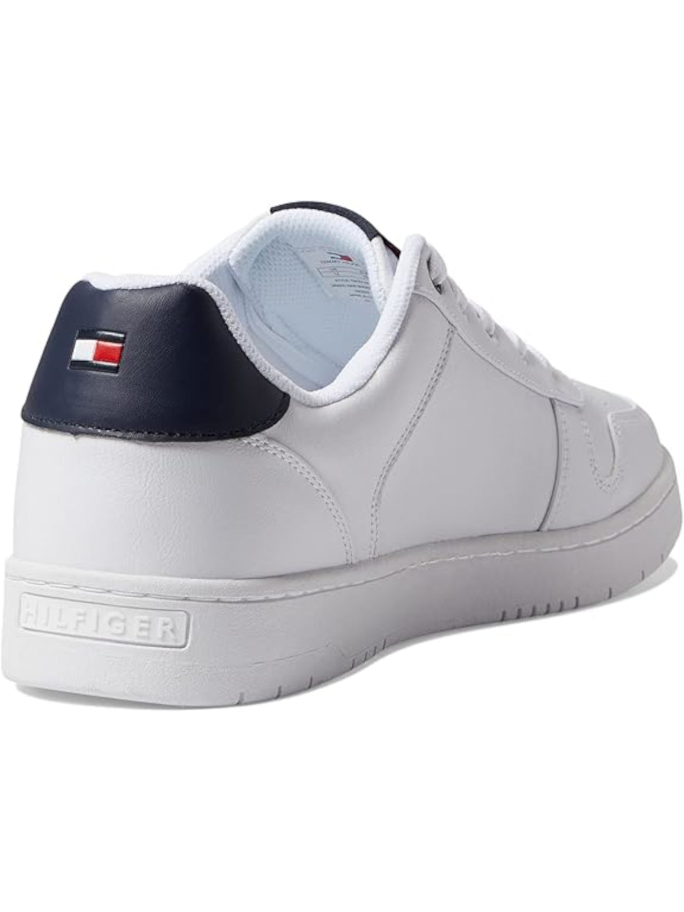 TOMMY HILFIGER Mens White Colorblocked Stripe Cushioned Tecola Round Toe Wedge Lace-Up Sneakers Shoes 11