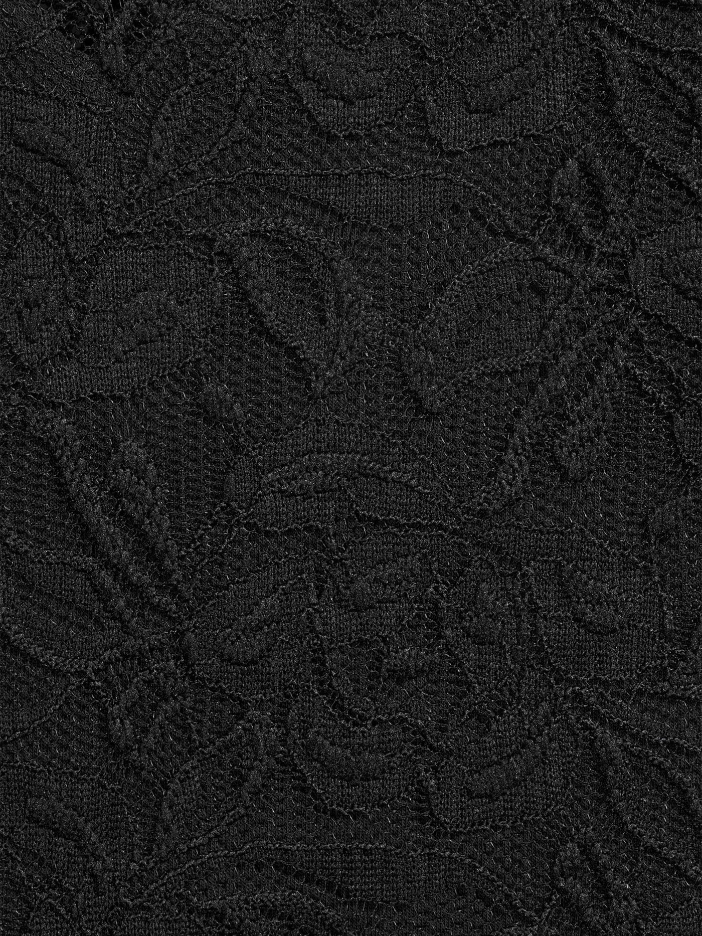 MATERIAL GIRL Womens Black Lace 3/4 Sleeve Jewel Neck Mini Party Fit + Flare Dress
