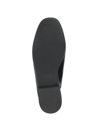 JOURNEE COLLECTION Womens Black Mixed Media Bit Hardware Goring Cushioned Lainey Square Toe Slip On Dress Slingback M