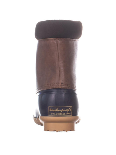 WEATHERPROOF VINTAGE Mens Brown Insulated Comfort Adam Round Toe Block Heel Lace-Up Duck Boots 9 M