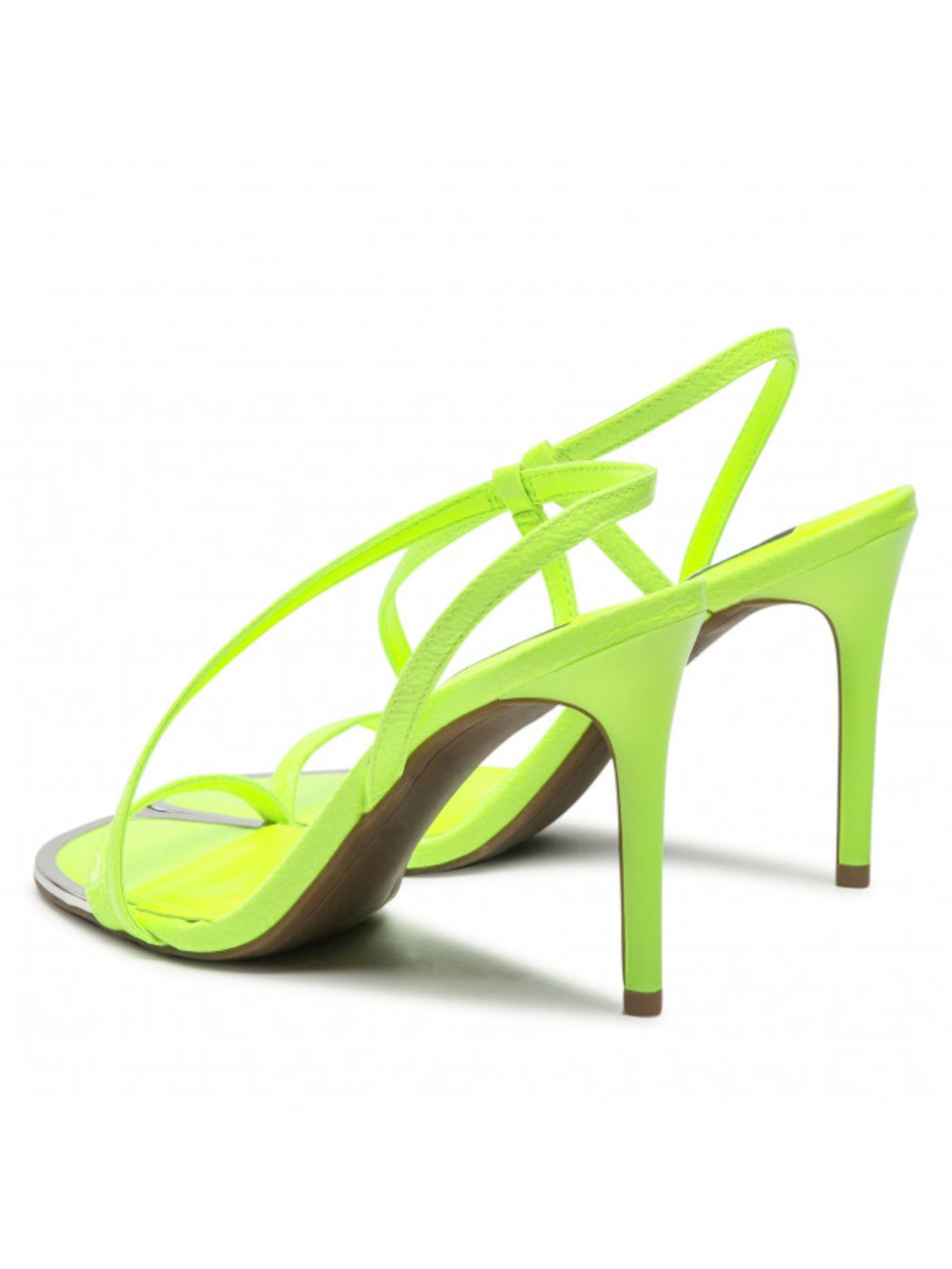 DKNY Womens Green Asymmetrical Danielle Round Toe Stiletto Slip On Dress Slingback Sandal 9.5 M