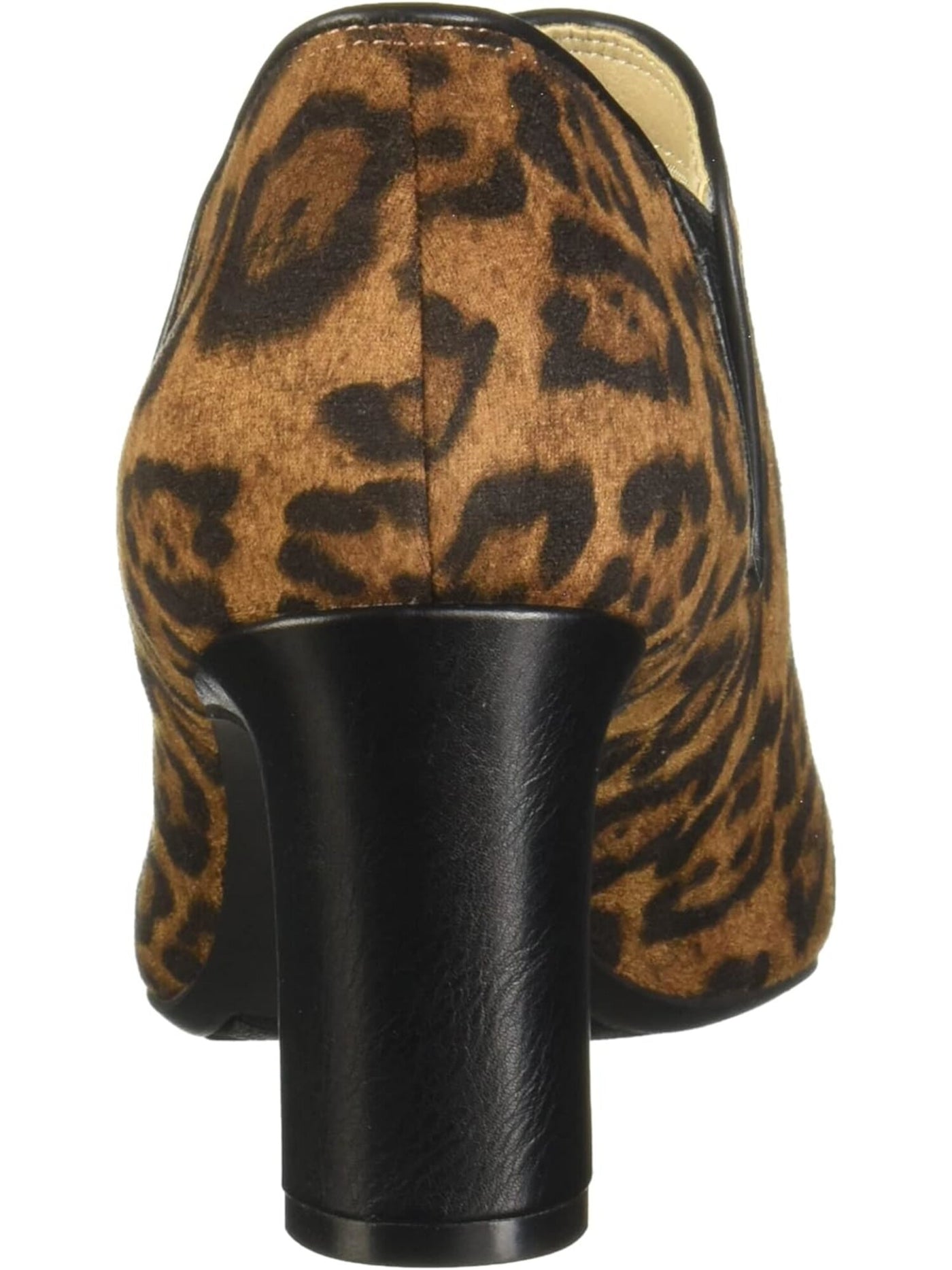 LIFE STRIDE Womens Brown Leopard Print Goring Cushioned Gilmore Round Toe Block Heel Slip On Shootie 9.5 W
