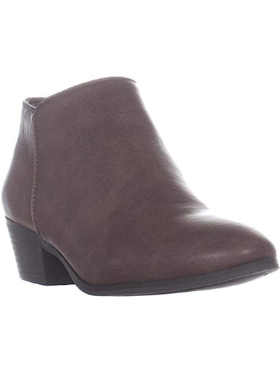 STYLE & COMPANY Womens Brown Padded Comfort Wileyy Almond Toe Block Heel Zip-Up Booties 9.5 M