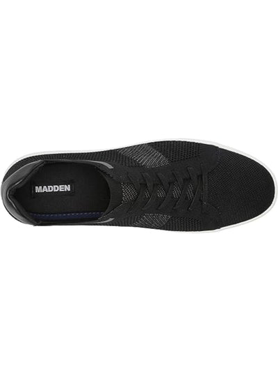 MADDEN Womens Black Mixed Knit Stretch Breathable Padded M-bathon Almond Toe Wedge Lace-Up Sneakers Shoes 9.5 M