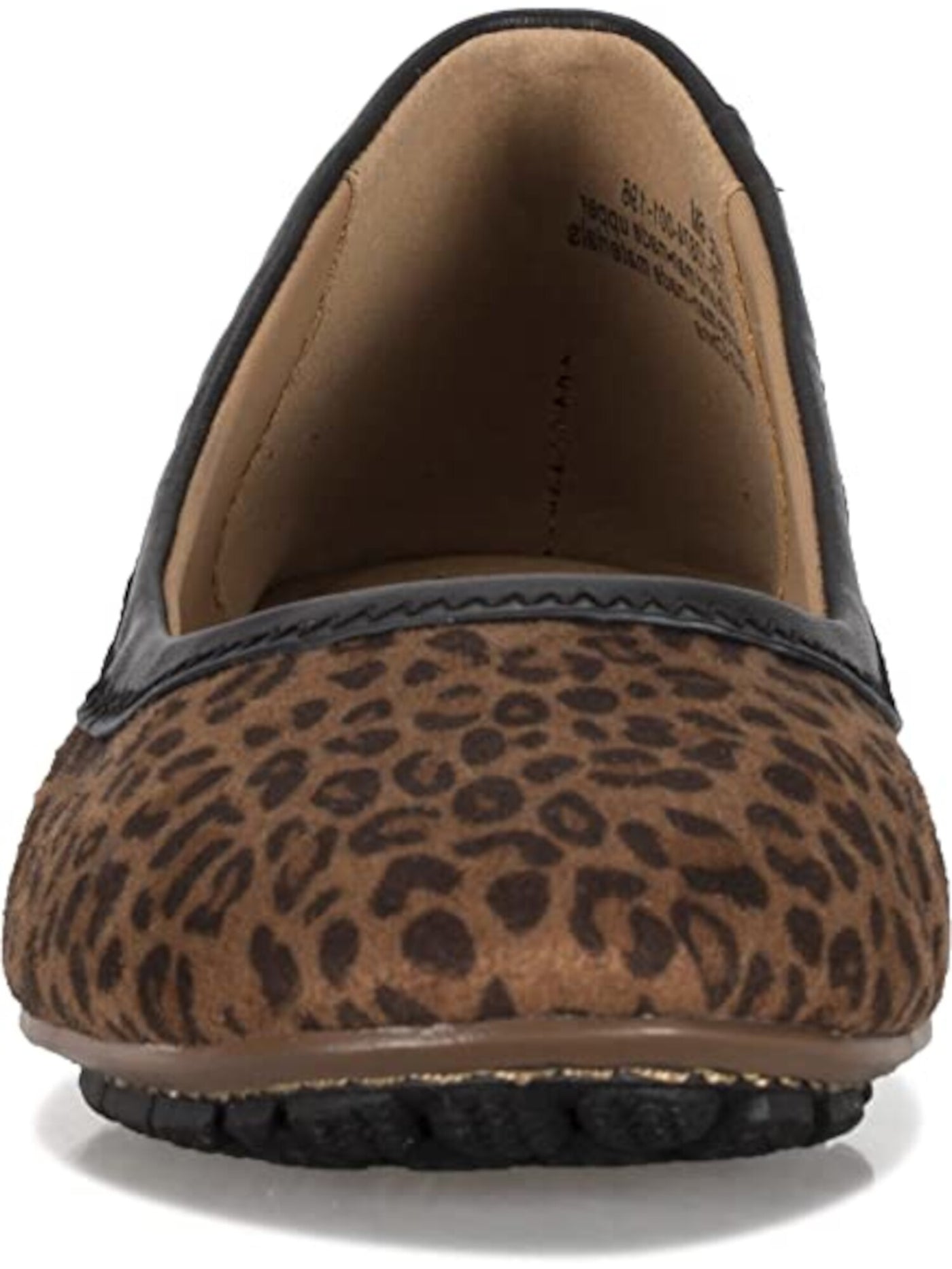 BARETRAPS Womens Brown Leopard Print Hidden Heel Padded Kadie Round Toe Wedge Slip On Ballet Flats 7 M