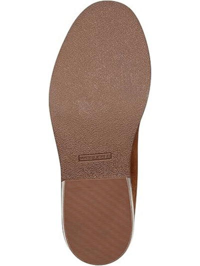 MARC FISHER Womens Brown Heel Pull-Tab Goring Padded Modesty Round Toe Stacked Heel Chelsea Boot M