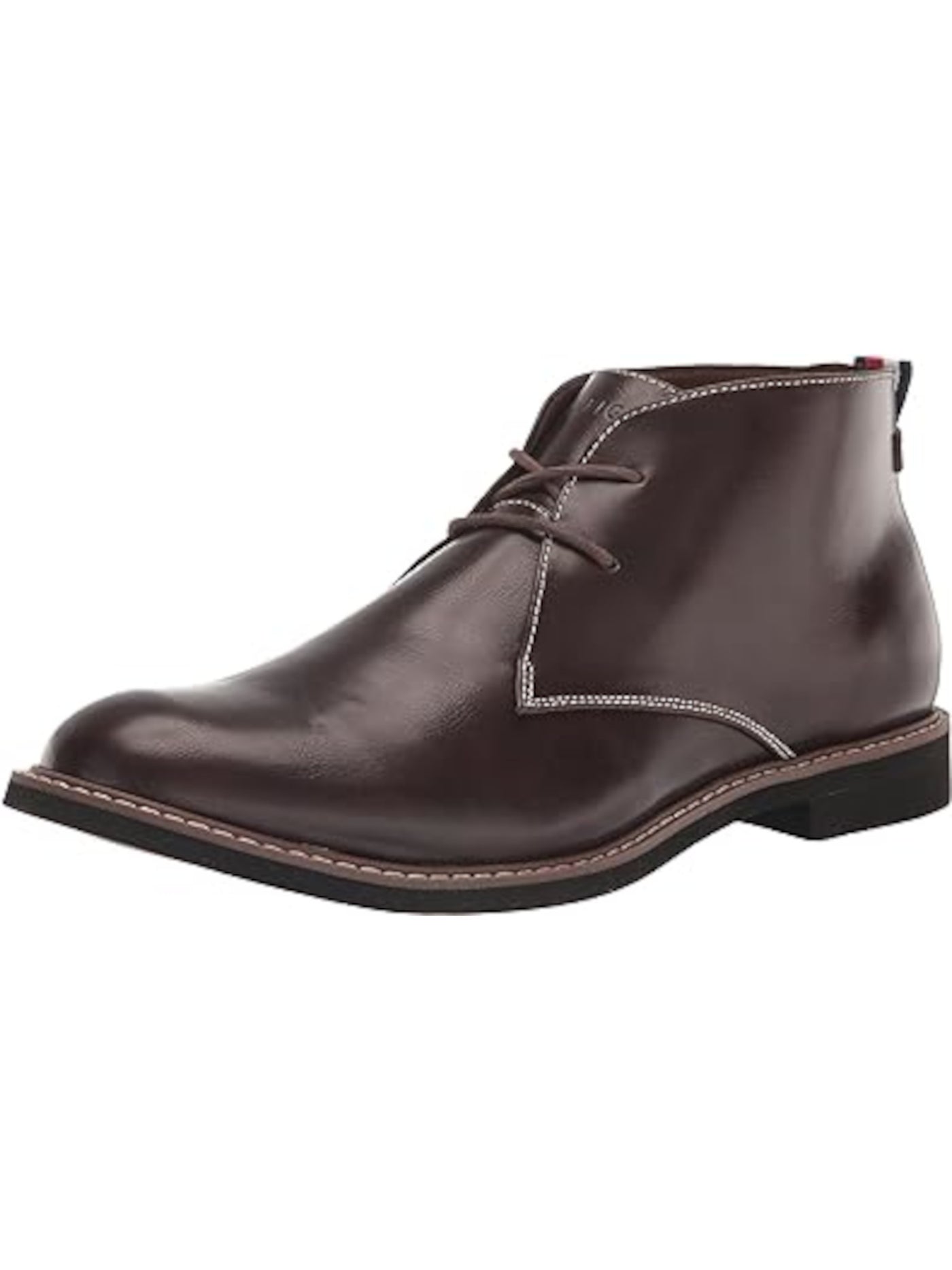 TOMMY HILFIGER Mens Brown Comfort Gervis Round Toe Block Heel Lace-Up Chukka Boots 8 M
