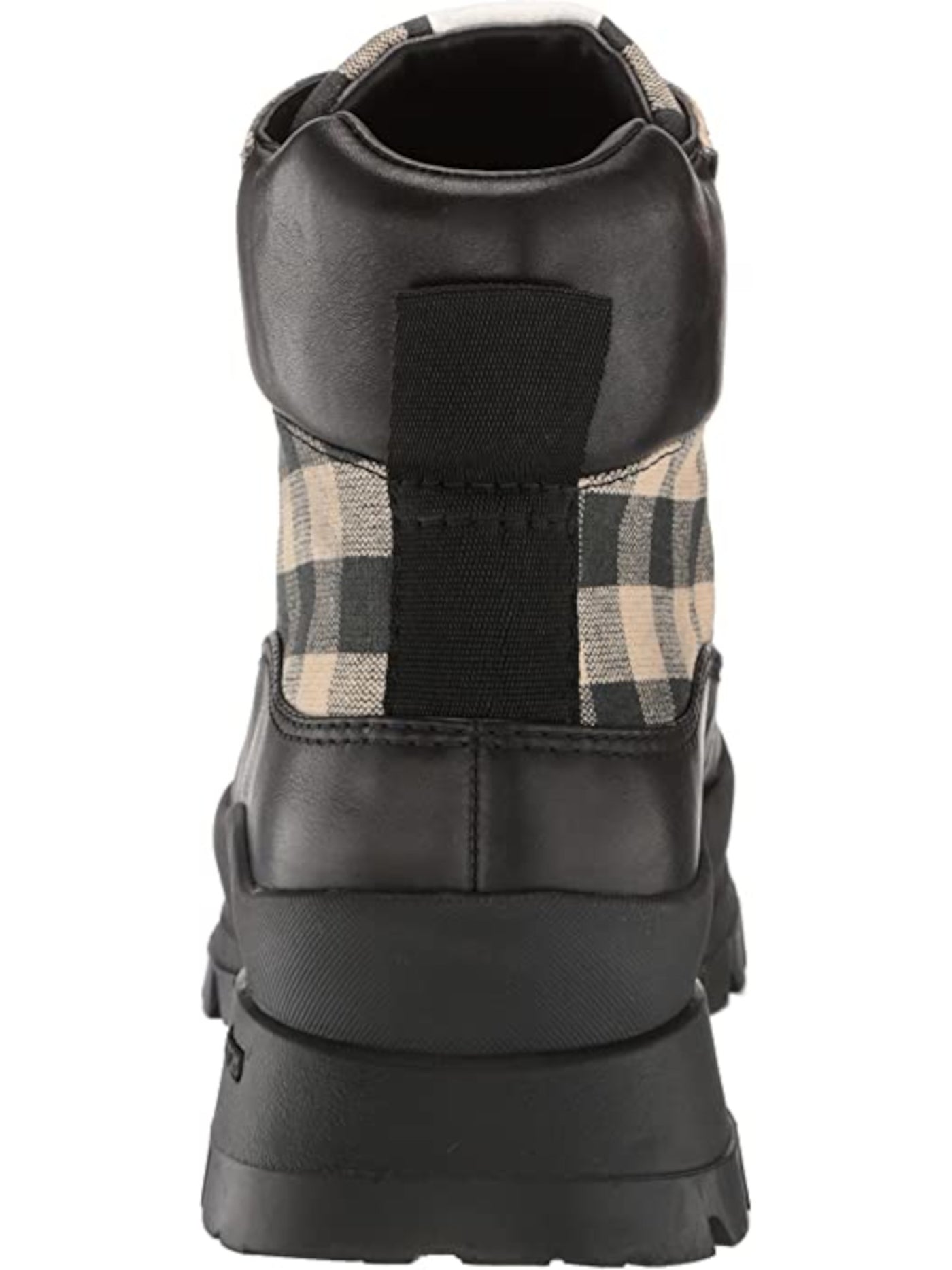 LOEFFLER RANDALL Womens Black Plaid 1-1/2" Platform Lug Sole Comfort Owen Round Toe Lace-Up Booties 9.5