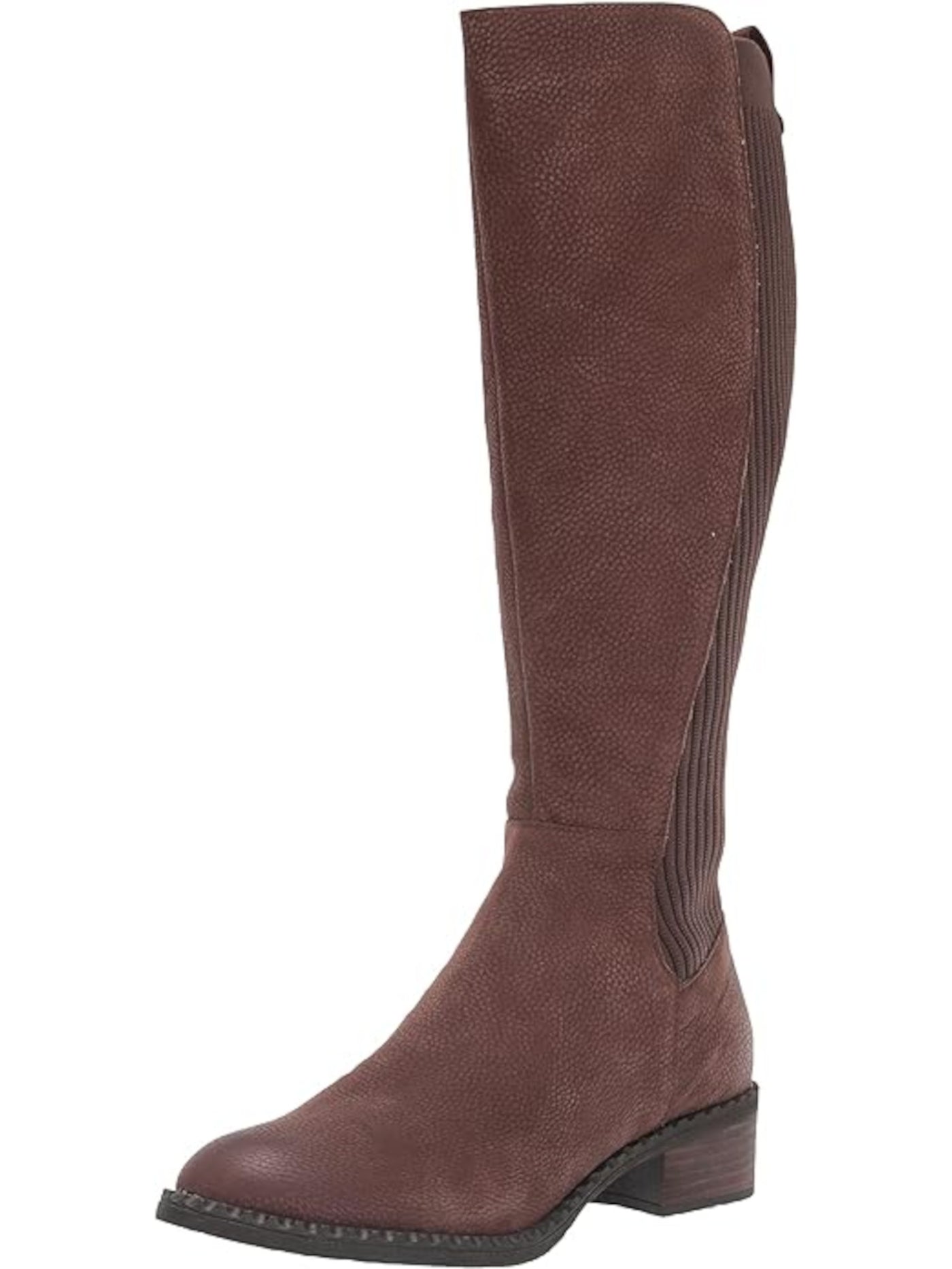 GENTLE SOULS KENNETH COLE Womens Brown Goring Cushioned Round Toe Block Heel Zip-Up Riding Boot 6.5 M