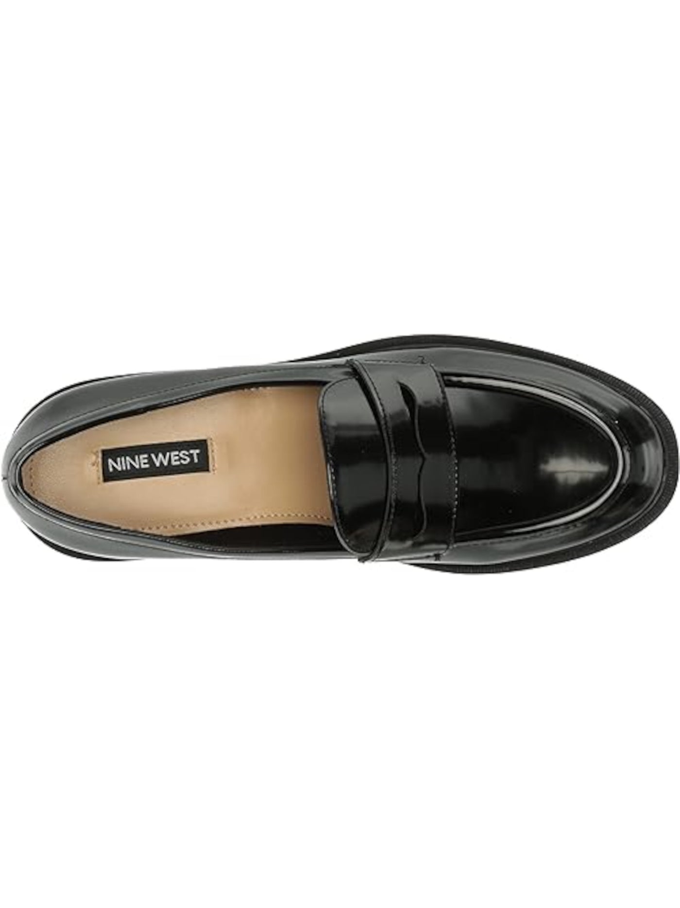 NINE WEST Womens Black Padded Maibel Round Toe Slip On Loafers Shoes 8 M