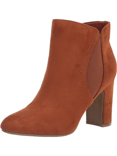 BANDOLINO Womens Orange Goring Padded Kella Almond Toe Block Heel Zip-Up Dress Booties 6.5 M