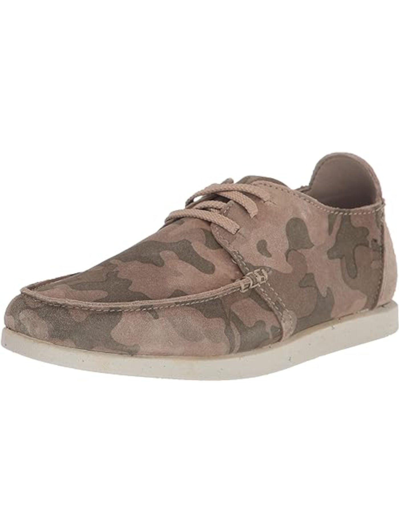 CLARKS COLLECTION Mens Beige Camouflage Breathable Removable Insole Round Toe Lace-Up Leather Sneakers Shoes 7 M