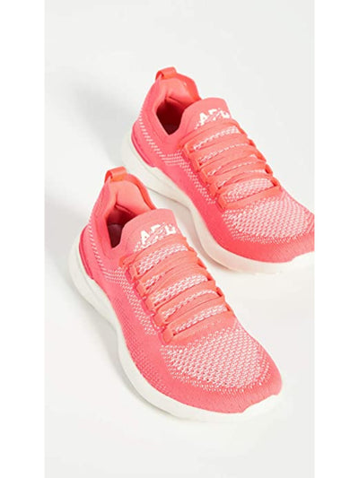 ATHLETIC PROPULSION LABS Womens Pink Removable Insole Pull Tab Cushioned Techloom Breeze Wedge Lace-Up Athletic Running Shoes 9.5