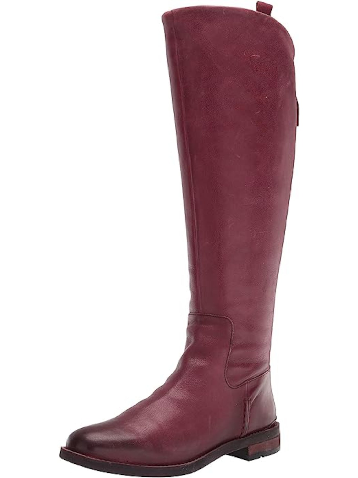 FRANCO SARTO Womens Red Pull Tab Comfort Meyer Round Toe Block Heel Zip-Up Leather Riding Boot 6 M WC