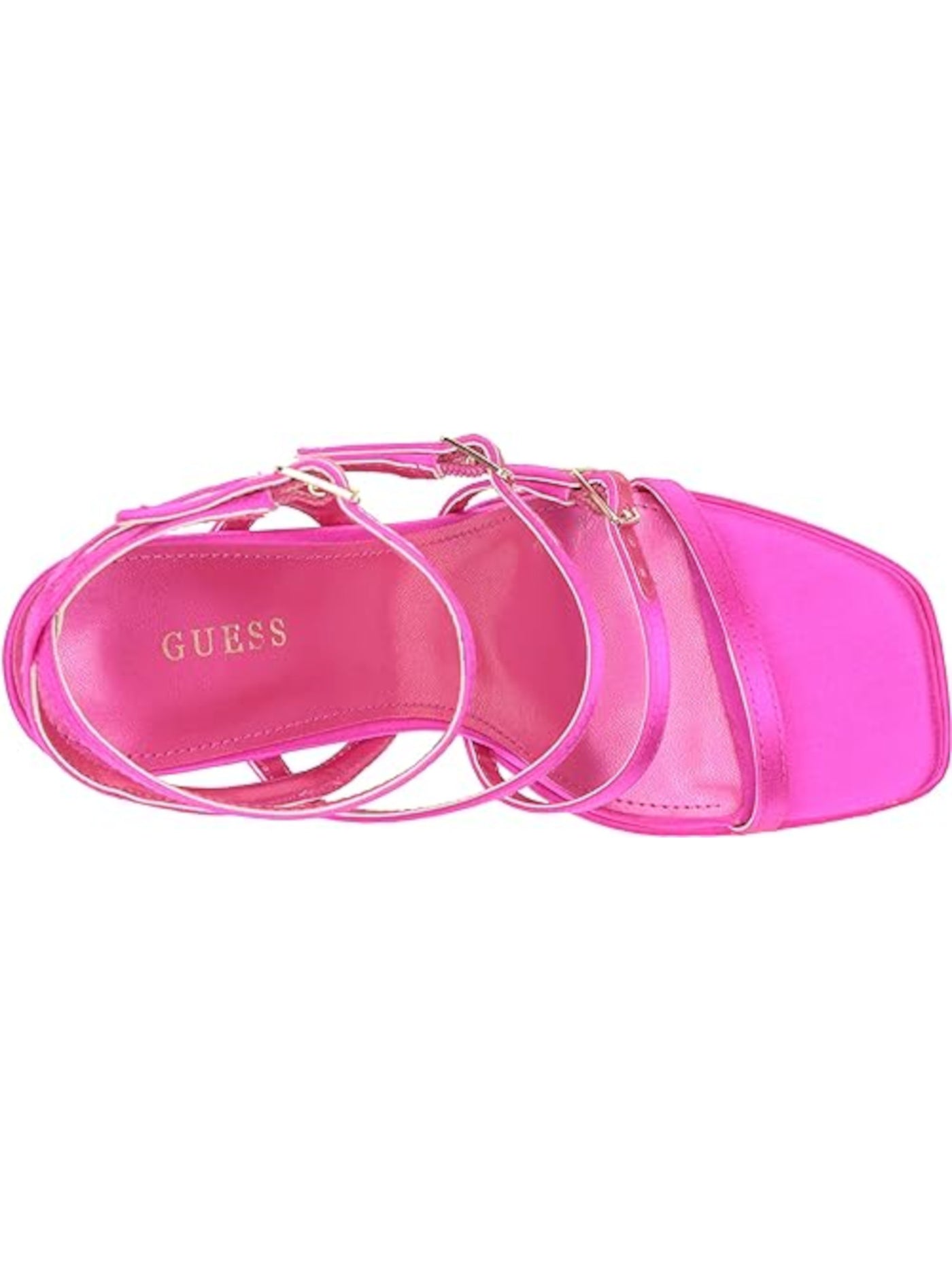 GUESS Womens Pink 1.5 Platfrom Adjustable Ankle Strap Padded Yenna Square Toe Block Heel Buckle Heeled Sandal 9 M