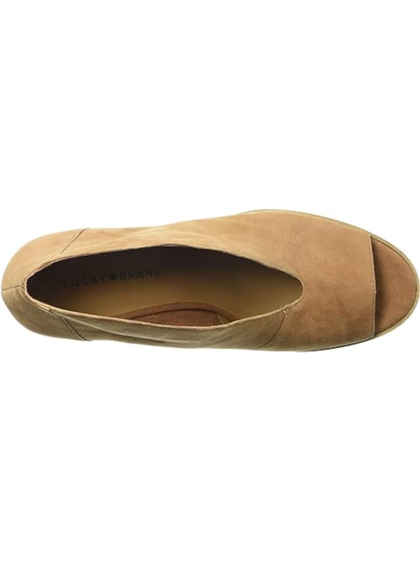 LUCKY BRAND Womens Brown Open Vamp Comfort Joal Round Toe Block Heel Slip On Leather Dress Shootie 11 M