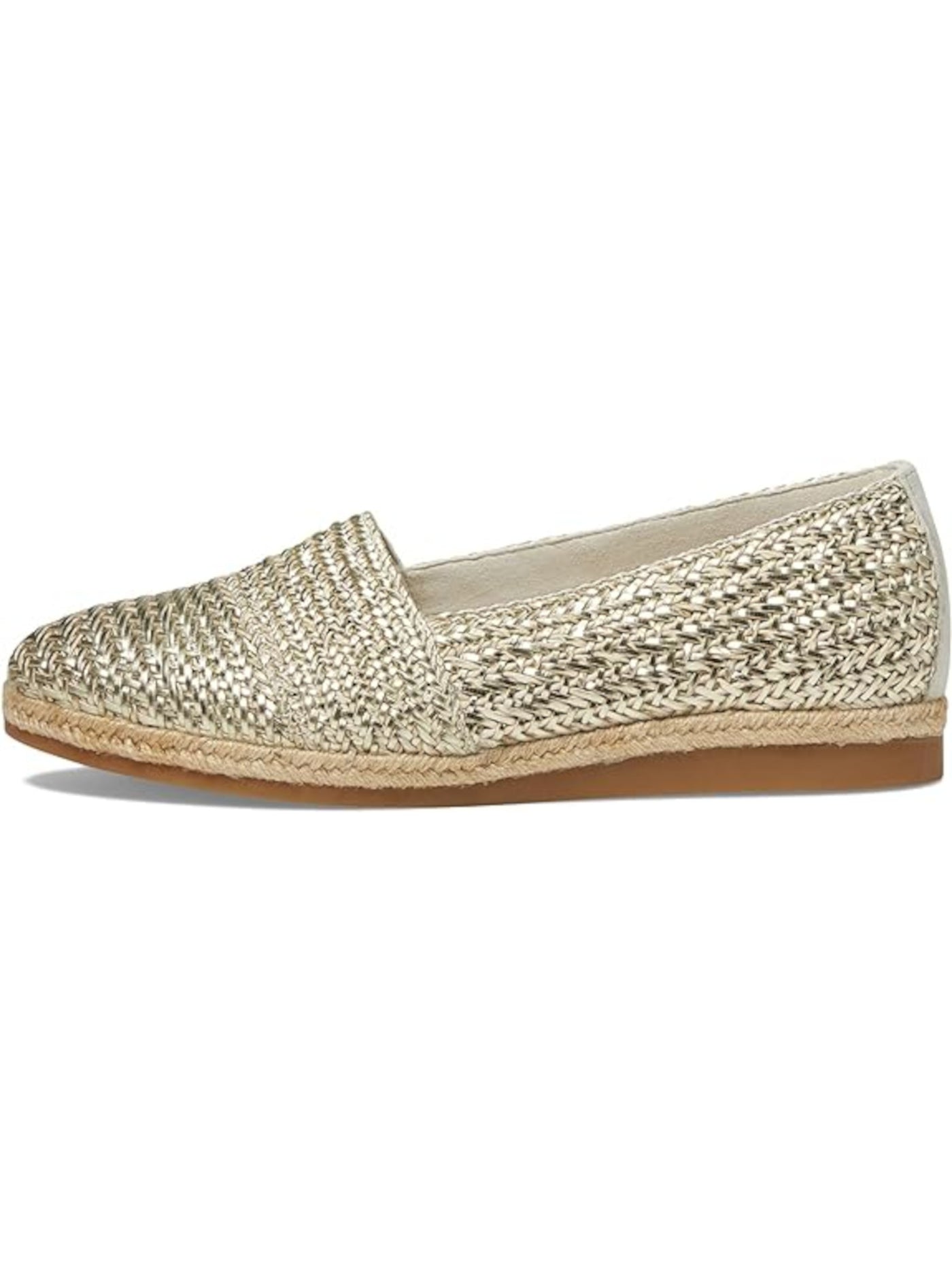 PAUL GREEN Womens Gold Woven Comfort Lori Round Toe Slip On Espadrille Shoes 7.5