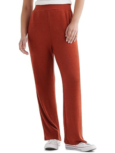 LUCKY BRAND Womens Elastic Waist Ribbed Wide Leg Pants