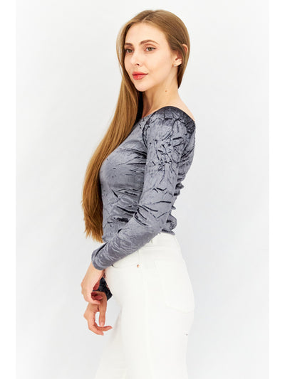 MAISIE Womens Silver Bodysuit S