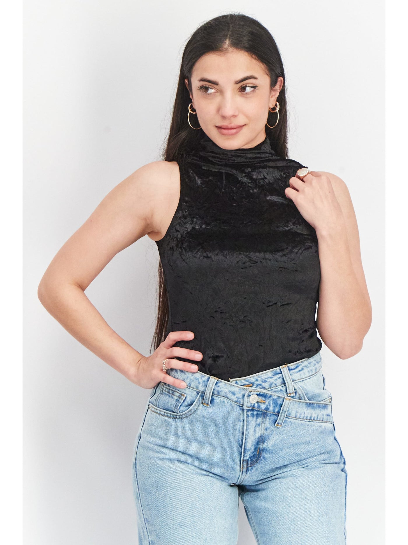 MAISIE Womens Unlined Snap Button Gusset Bodysuit