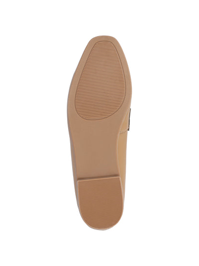 JOURNEE COLLECTION Womens Brown Apron Toe Penny Strap Padded Myeesha Square Toe Slip On Dress Loafers Shoes