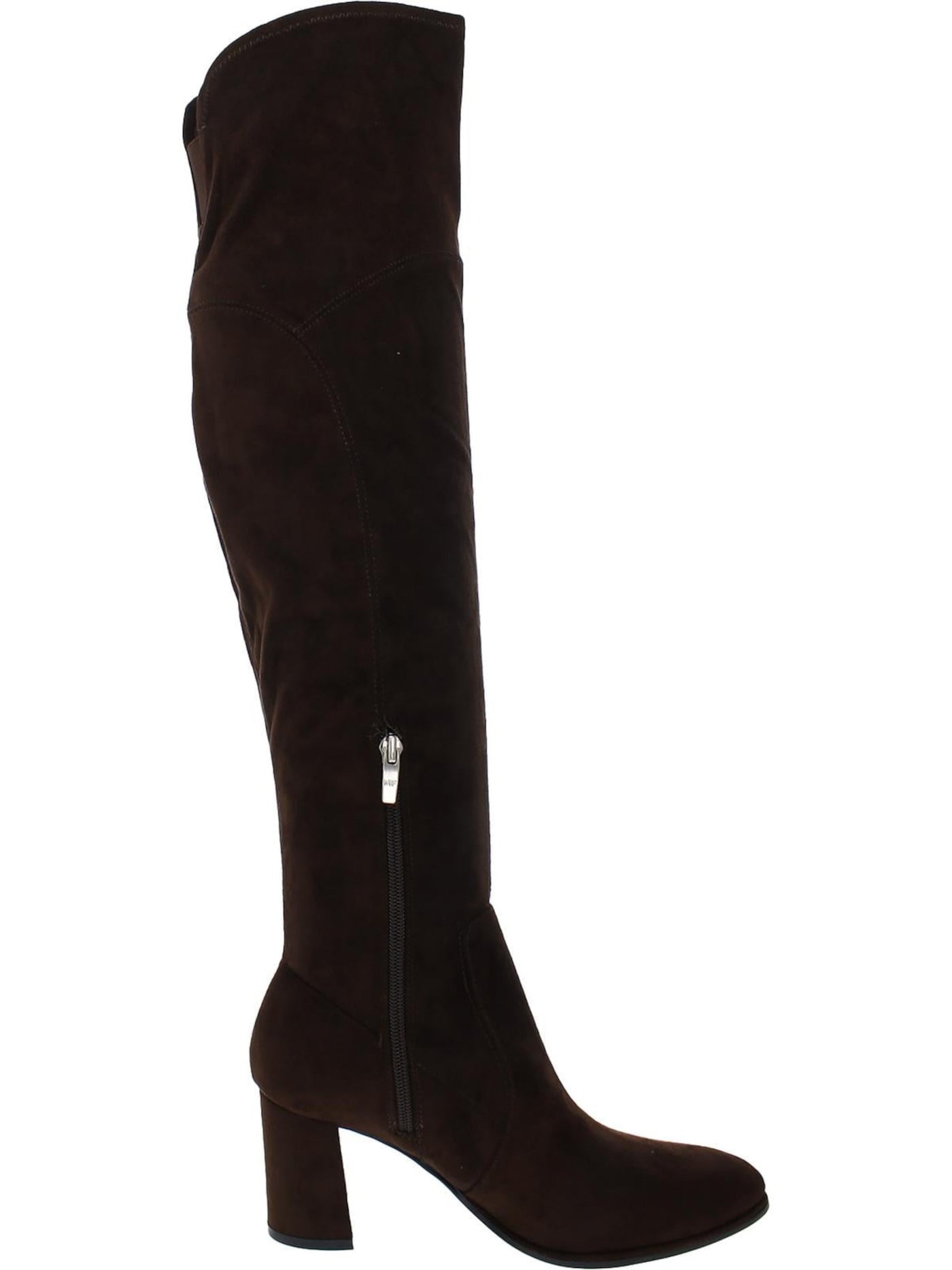 MARC FISHER Womens Brown Goring Padded Luley Pointed Toe Block Heel Zip-Up Dress Boots 10 M