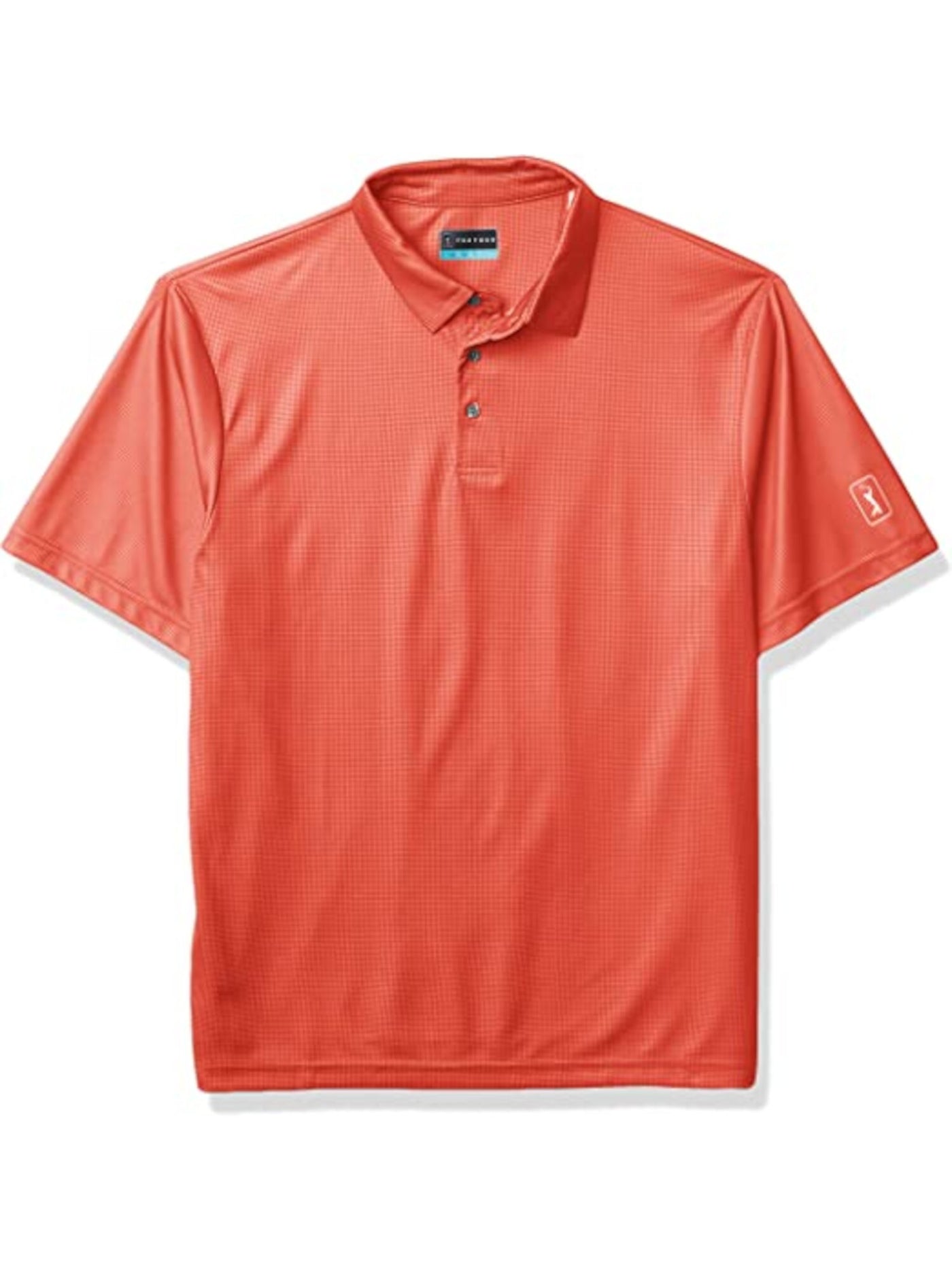 HYBRID APPAREL Mens Red Lightweight, Check Short Sleeve Athletic Fit Moisture Wicking Polo S